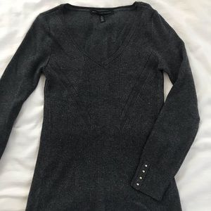 White House Black Market charcoal grey long sleeve